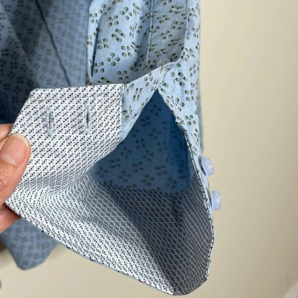 THOMAS DEAN BLUE DESIGN PERFORMANCE BUTTON DOWN S… - image 3